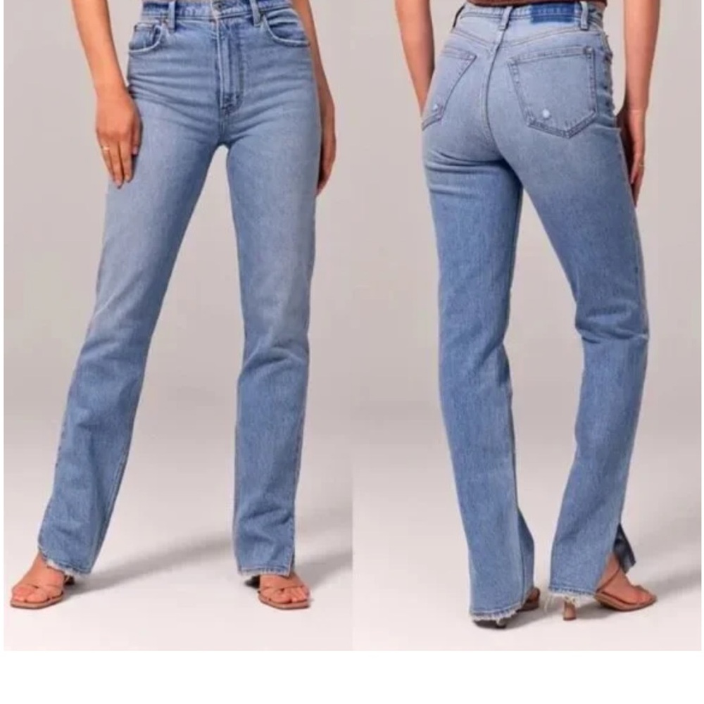 NWT Abercrombie Ultra High Rise 90s Straight Jean 33 long